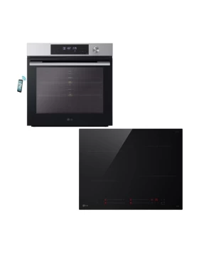 LG WSED7612S Inox Φούρνος & CI5Z2423BN Επαγωγική Εστία Set Εντοιχισμού
