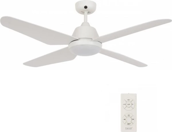 Lucci Air Aria Ανεμιστήρας Οροφής 122cm με Φως και Τηλεχειριστήριο Λευκός 80212994