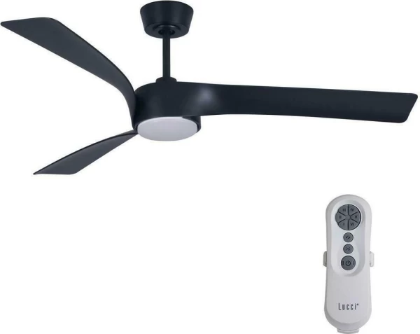 Lucci Air Line Ανεμιστήρας Οροφής 132cm με Φως και Τηλεχειριστήριο Μαύρος 80213358