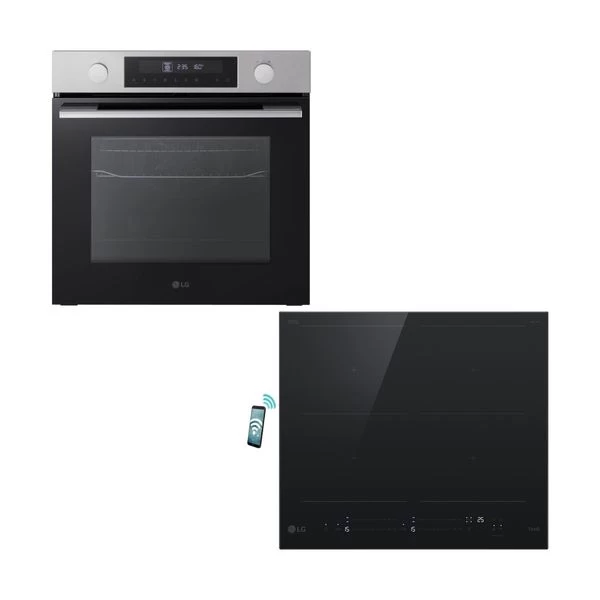 LG WS5D7230S Inox Φούρνος & CBIZ2437B Επαγωγική Εστία Set Εντοιχισμού