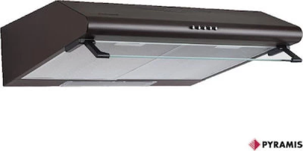 Pyramis 60cm 1 Μοτέρ Μεταλλικά Φίλτρα Καφέ 065029101 Ελεύθερος Απορροφητήρας
