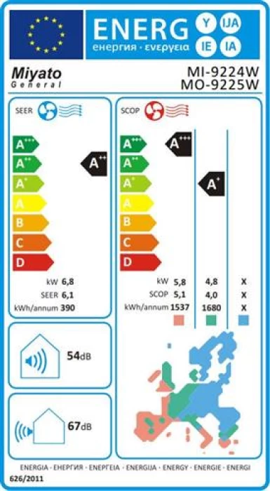 (Preview 2) Miyato MI-9224W / MO-9225W Κλιματιστικό Inverter 24000 BTU A++/A+ με WiFi