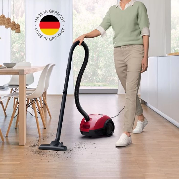 (Preview 3) Bosch BGBS2RD1 Ηλεκτρική Σκούπα 600W με Σακούλα 3.5lt Κόκκινη