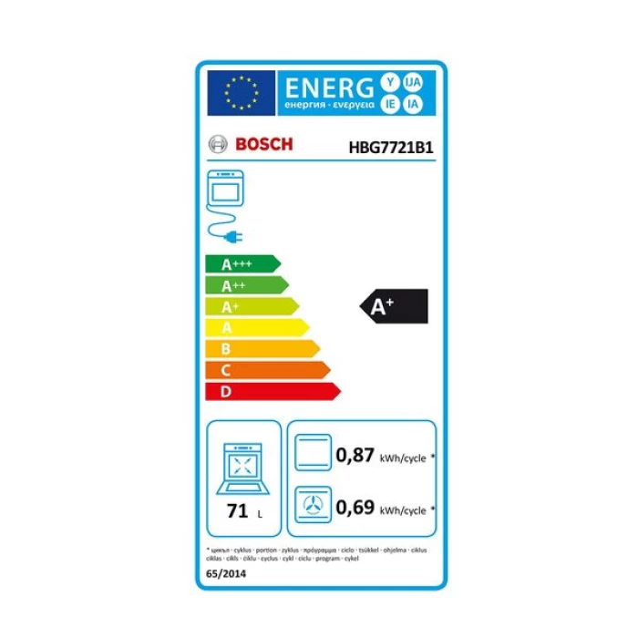(Preview 2) Bosch HBG7721B1 Black Φούρνος Εντοιχιζόμενος