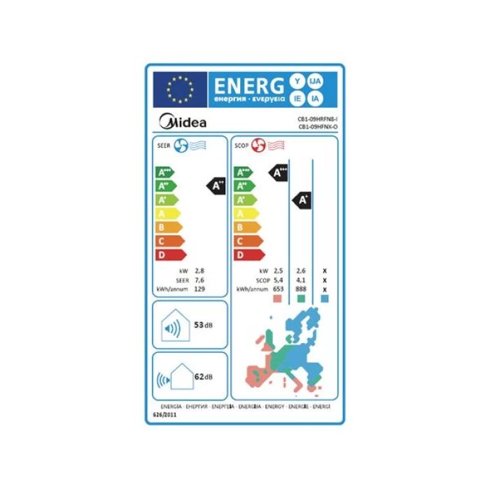 (Preview 2) Midea Breezeless E CB1-09HRFN8-I/CB1-09HFNX-O Κλιματιστικό Inverter