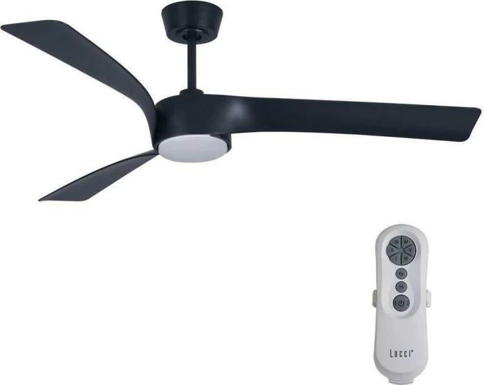 (Preview 1) Lucci Air Line Ανεμιστήρας Οροφής 132cm με Φως και Τηλεχειριστήριο Μαύρος 8021