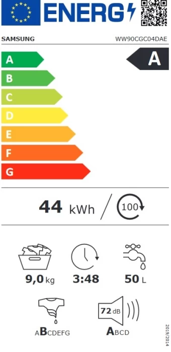 (Preview 3) Samsung WW90CGC04DAELE Πλυντήριο ρούχων ατμού 9kg με WiFi