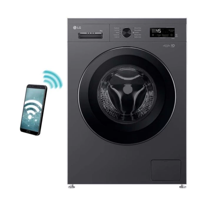 (Preview 1) LG Πλυντήριο Ρούχων 9kg με Ατμό 1400 Στροφών F4X1009NMB