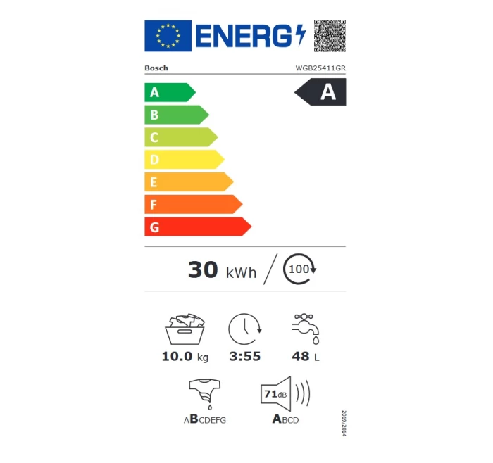 (Preview 4) Bosch WGB25411GR 10 kg 1400 rpm Σειρά 8 Πλυντήριο ρούχων εμπρόσθιας φόρτωσης 