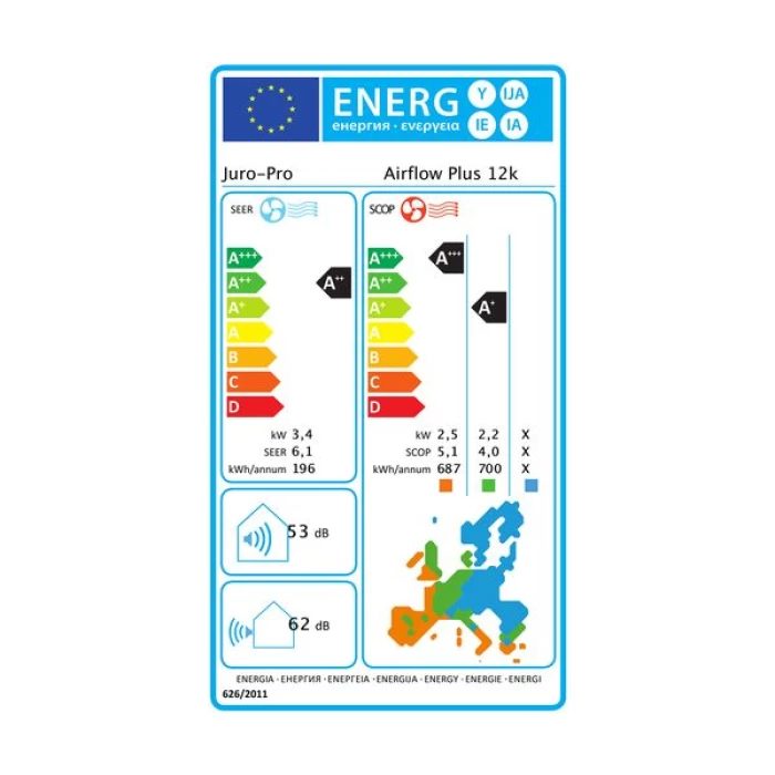 (Preview 2) Juro Pro Airflow Plus 12.000 BTU/h Κλιματιστικό Inverter