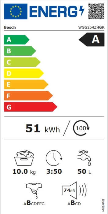 (Preview 4) Bosch WGG254ZHGR Πλυντήριο Ρούχων 10kg 1400 Στροφών