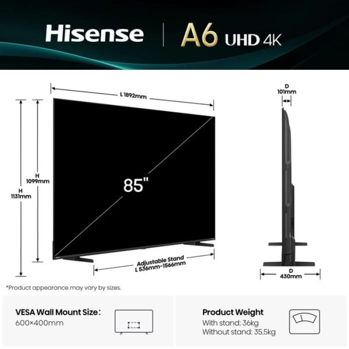 (Preview 3) Hisense LED 85A6Q 85