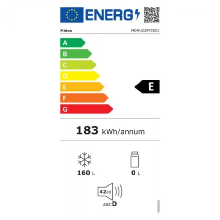(Preview 3) Midea MDRU229FZE01 Όρθιος Καταψύκτης 160lt