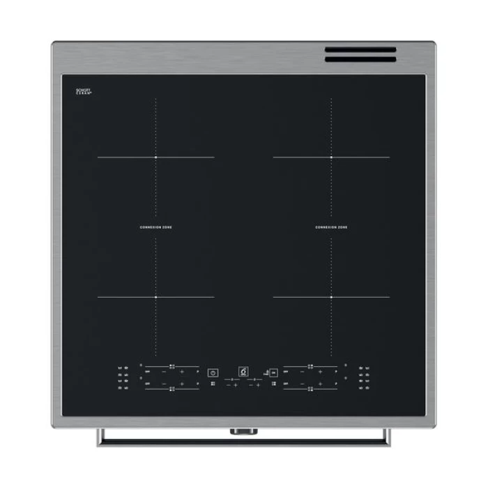 (Preview 3) Whirlpool WS68IB8ACX/FR Ιnox Κουζίνα Κεραμική Επαγωγική