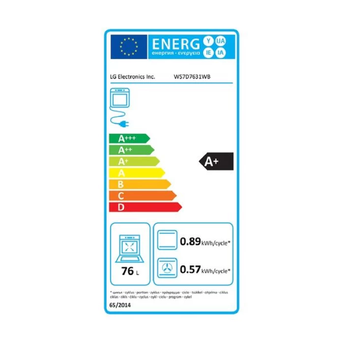 (Preview 2) LG WS7D7631WB Anthracite Φούρνος & CI5Z2423BN Επαγωγική Εστία Set Εντοιχισμού