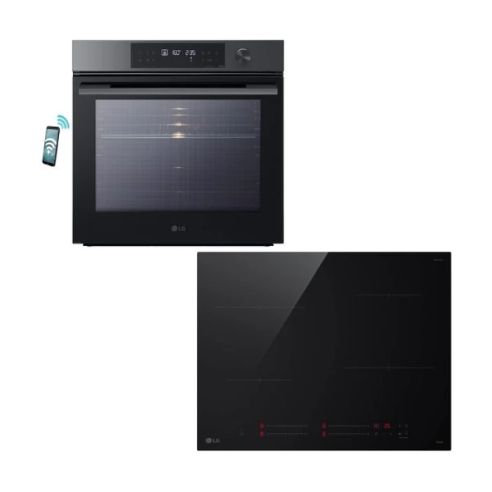 (Preview 1) LG WS7D7631WB Anthracite Φούρνος & CI5Z2423BN Επαγωγική Εστία Set Εντοιχισμού