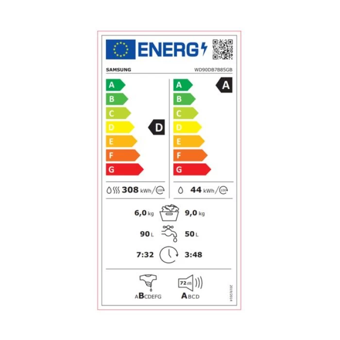 (Preview 5) Samsung WD90DB7B85GBU4 60cm Πλυντήριο - Στεγνωτήριο