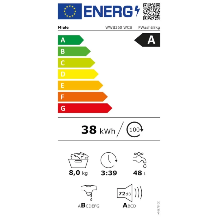 (Preview 2) Miele WWB360 WCS Πλυντήριο Ρούχων 8kg με Τεχνολογία Ατμού 1400 Στροφών CapDosi