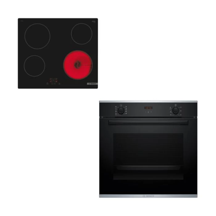 (Preview 1) Bosch HBA234EB3 Black & PKE61RBA2E Set Εντοιχισμού