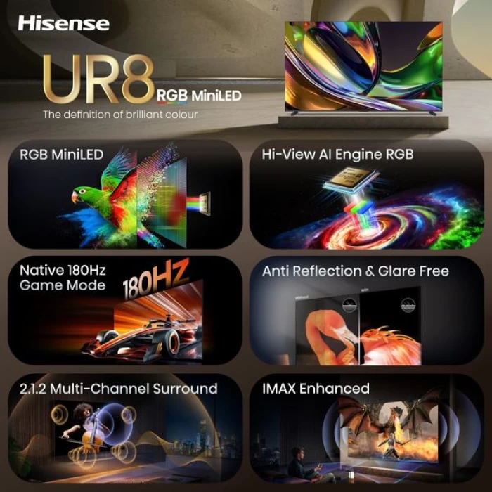 (Preview 3) Hisense RGB Mini-LED 100UR8S 100 Τηλεόραση Smart 4K