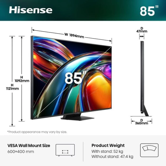 (Preview 2) Hisense RGB Mini-LED 85UR9S 85 Τηλεόραση Smart 4K