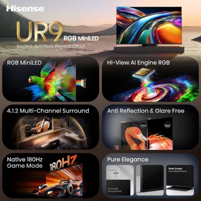 (Preview 4) Hisense RGB Mini-LED 75UR9S 75 Τηλεόραση Smart 4K