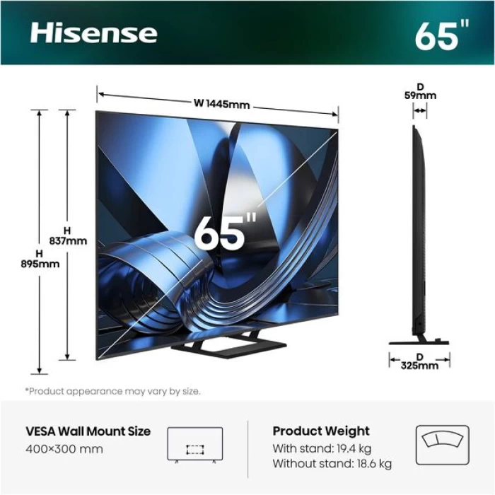 (Preview 2) Hisense Hi-QLED Mini LED 65U7SE 65 Τηλεόραση Smart 4K