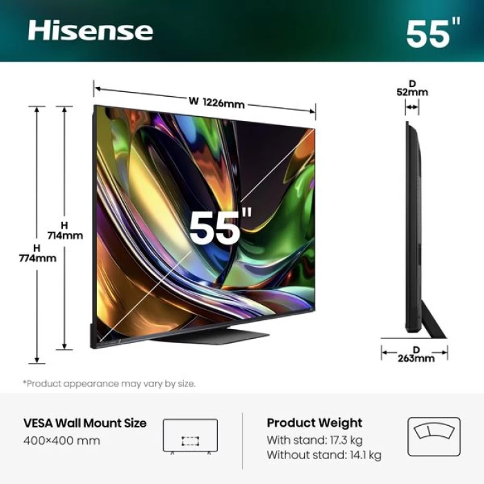 (Preview 3) Hisense RGB Mini-LED 55UR8S 55 Τηλεόραση Smart 4K