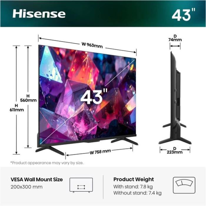 (Preview 2) Hisense Hi-QLED 43E7S Pro 43 Τηλεόραση Smart 4K