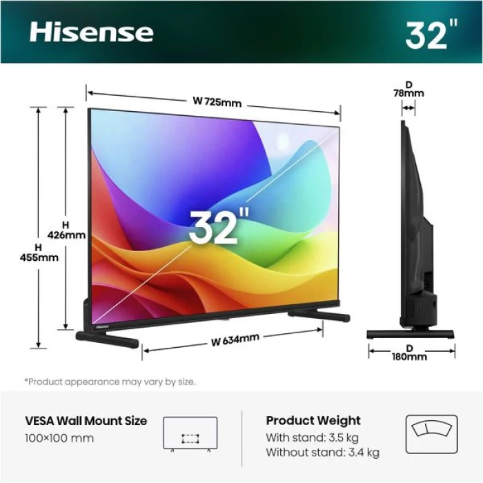 (Preview 3) Hisense Hi-QLED 32A5S 32 Τηλεόραση Smart 4K