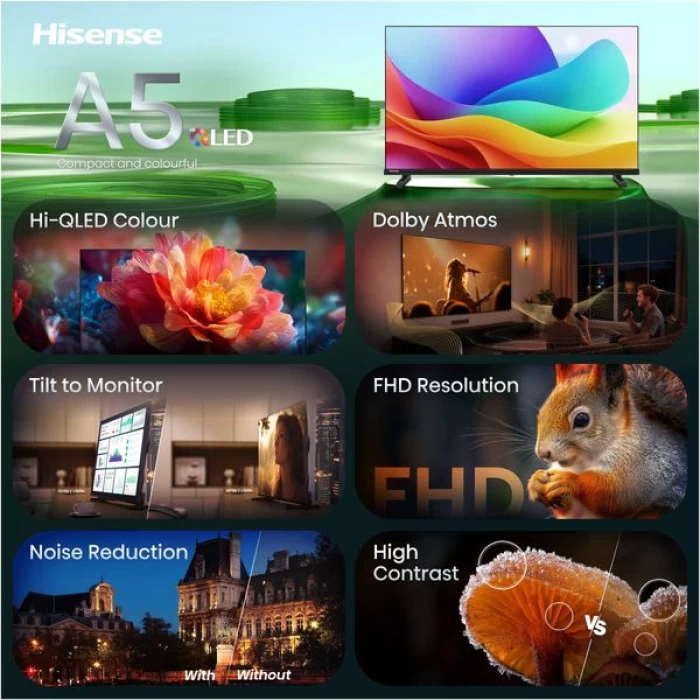 (Preview 4) Hisense Hi-QLED 32A5S 32 Τηλεόραση Smart 4K