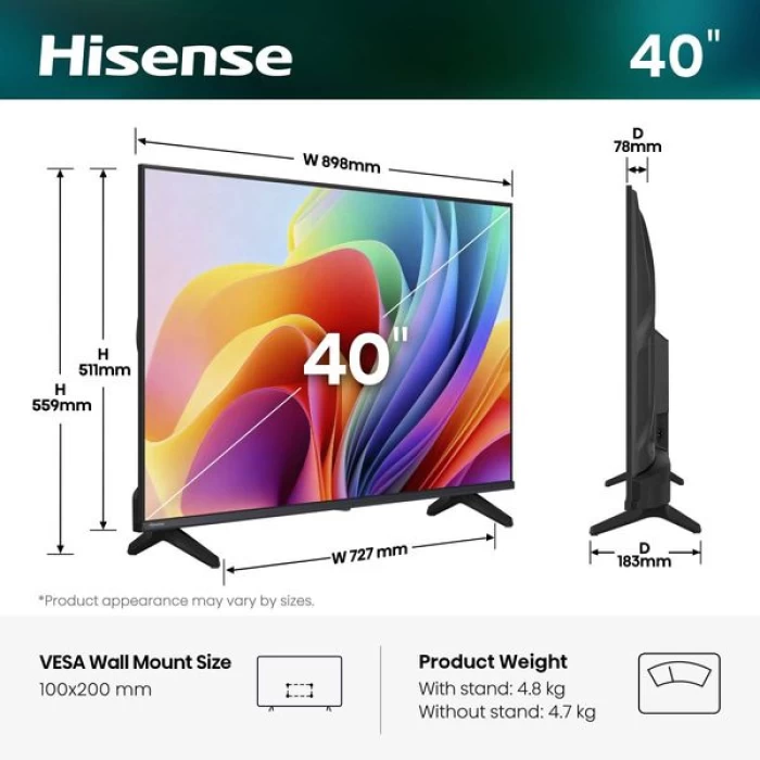 (Preview 3) Hisense LED 40A4S 40 Τηλεόραση Smart 4K