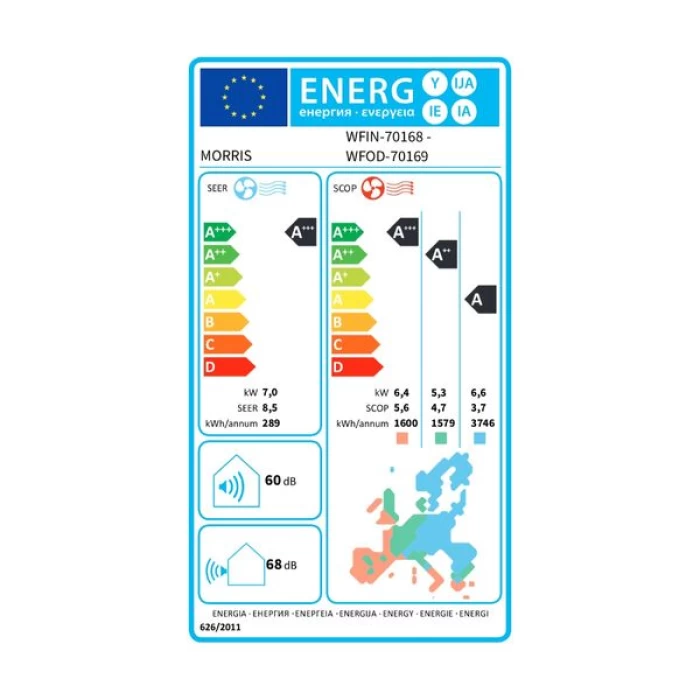 (Preview 7) Morris WFIN70168 Loft Premium 24.000 BTU/h Κλιματιστικό Inverter