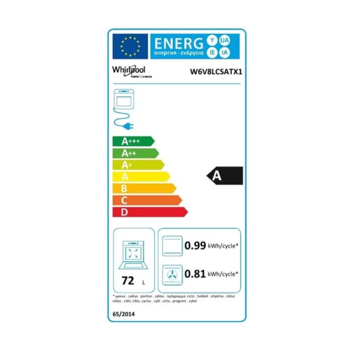(Preview 4) Whirlpool W6V8LCSATX1 Inox Κουζίνα Κεραμική