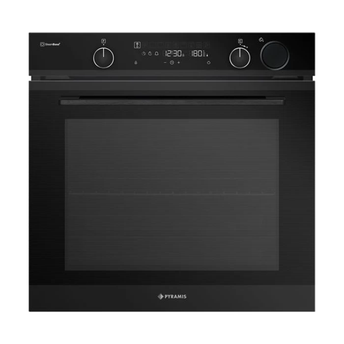 (Preview 1) Pyramis PO78104010EBLΜ Black Matt Φούρνος Εντοιχιζόμενος