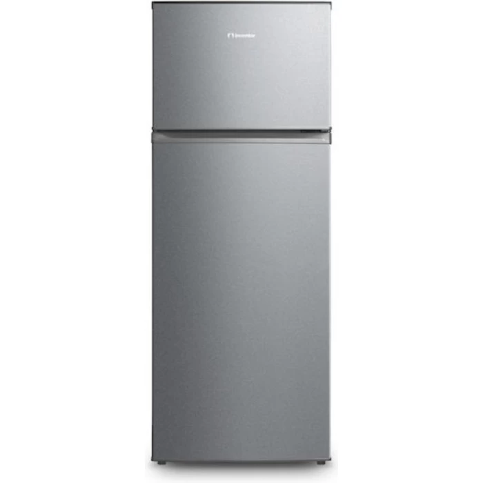 (Preview 1) inventor Ψυγείο Δίπορτο 204lt Υ143xΠ55xΒ55εκ. Ασημί DP1430SEL