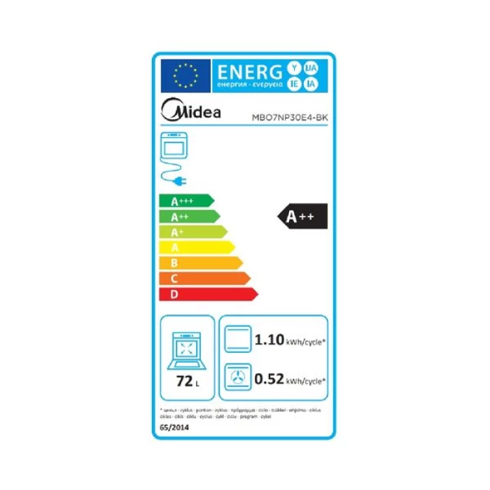 (Preview 2) Midea MBO7NP30E4-BK Εντοιχιζόμενος Φούρνος