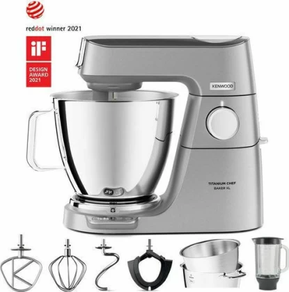 Kenwood Titanium Chef Baker XL Κουζινομηχανή 1200W με Ανοξείδωτο Κάδο 7lt KVL85.124S   