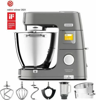 Kenwood Titanium Chef Patissier XL KWL90.124SI Κουζινομηχανή 1400W με Ανοξείδωτο Κάδο 7lt