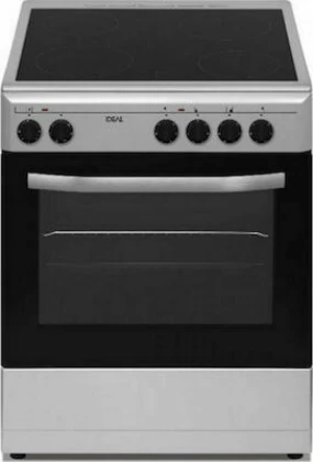 Ideal IDCM 6060 CEX Κουζίνα 56lt με Κεραμικές Εστίες Π59.8εκ. Inox