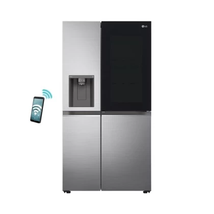 LG GSXV81PZLE Ψυγείο Ντουλάπα 635lt NoFrost Υ179xΠ91.3xΒ73.5εκ. Inox