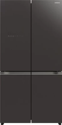 Hitachi R-WB640VRU0-1 Glass Mauve Gray Ψυγείο Ντουλάπα 569lt Total NoFrost Υ184xΠ90xΒ72εκ. Μαύρο