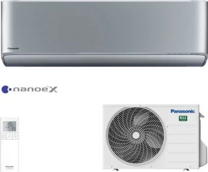 Panasonic Etherea CS-XZ25ZKEW/CU-Z25ZKE Silver (Ασημι) κλιματιστικό 9.000btu R32 Φιλτρο αντι-SARS-CoV-2 A+++ με wifi
