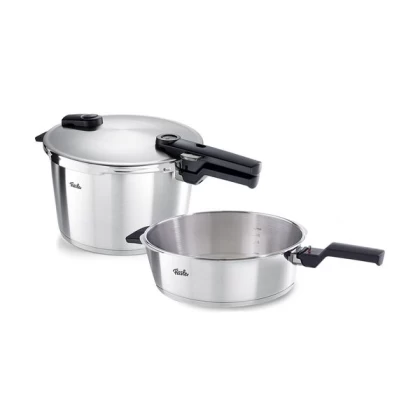 Fissler Vitaquick Premium Χύτρα Ταχύτητος 8lt & Τηγάνι 4lt με ένα καπάκι Σετ 60281011000