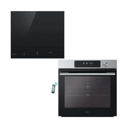LG CBIZ2435B & WSED7612S Inox Set Εντοιχισμού