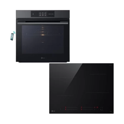LG WSED7665B Ανθρακί Φούρνος & CI5Z2423BN Επαγωγική Εστία Set Εντοιχισμού