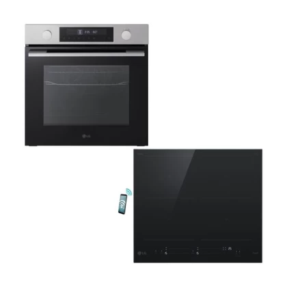 LG WS5D7230S Inox Φούρνος & CBIZ2437B Επαγωγική Εστία Set Εντοιχισμού