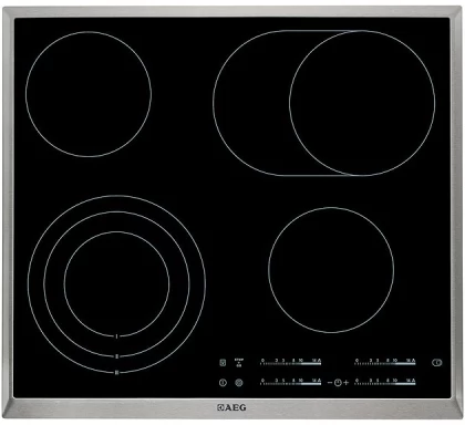 AEG HK365407XB αυτόνομη κεραμική εστία Ιnox πλαίσιο 7 ζωνών με χειριστήριο αφής Directouch HK365407XB
