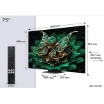 (Thumb 2) TCL QD Mini-LED 75C7K 75 Τηλεόραση Google TV 4K